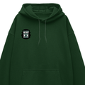 Oversized Hoodie | Unisex Relaxed Fit | 400 GSM Cotton Blend | DTG Printed | Drop Shoulder, Pre-Shrunk | Adults | Personalized | DTG | Bold | Success | Assertive - right pocket - Bottle Green - mockup 4