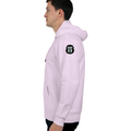 Oversized Hoodie | Unisex Relaxed Fit | 400 GSM Cotton Blend | DTG Printed | Drop Shoulder, Pre-Shrunk | Adults | Personalized | DTG | Bold | Success | Assertive - left sleeve - Light Baby Pink - mockup 5