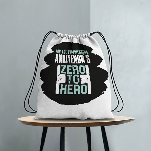 Drawstring Bag | Unisex | 280 GSM Cotton | Sturdy Drawstrings, Heavy-Duty | Printing, Embroidery | Personalized | Embroidery | DTG | Bold | Success | Assertive - front - mockup 1