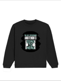 Oversized Sweatshirt | Roomy Relaxed Fit | 400 GSM Cotton Blend | Pre-Shrunk Drop Shoulder | Unisex Adult | Personalized | DTF | Bold | Success | Assertive - front - Black - mockup 1
