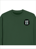 Oversized Sweatshirt | Roomy Relaxed Fit | 400 GSM Cotton Blend | Pre-Shrunk Drop Shoulder | Unisex Adult | Personalized | DTF | Bold | Success | Assertive - left pocket - Bottle Green - mockup 3