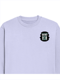 Oversized Sweatshirt | Roomy Relaxed Fit | 400 GSM Cotton Blend | Pre-Shrunk Drop Shoulder | Unisex Adult | Personalized | DTF | Bold | Success | Assertive - left pocket - Lavender - mockup 3