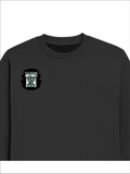 Oversized Sweatshirt | Roomy Relaxed Fit | 400 GSM Cotton Blend | Pre-Shrunk Drop Shoulder | Unisex Adult | Personalized | DTF | Bold | Success | Assertive - right pocket - Black - mockup 4