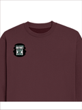 Oversized Sweatshirt | Roomy Relaxed Fit | 400 GSM Cotton Blend | Pre-Shrunk Drop Shoulder | Unisex Adult | Personalized | DTF | Bold | Success | Assertive - right pocket - Maroon - mockup 4