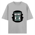 Oversized Standard T-Shirt | Unisex Oversized Fit | 180 GSM 100% Super Combed Cotton | DTF Print | Soft & Durable | Personalized | DTF | Bold | Success | Assertive - front - Grey Melange - mockup 1