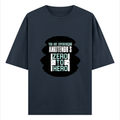 Oversized Standard T-Shirt | Unisex Oversized Fit | 180 GSM 100% Super Combed Cotton | DTF Print | Soft & Durable | Personalized | DTF | Bold | Success | Assertive - front - Navy Blue - mockup 1