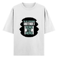 Oversized Standard T-Shirt | Unisex Oversized Fit | 180 GSM 100% Super Combed Cotton | DTF Print | Soft & Durable | Personalized | DTF | Bold | Success | Assertive - front - White - mockup 1