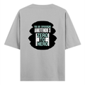Oversized Standard T-Shirt | Unisex Oversized Fit | 180 GSM 100% Super Combed Cotton | DTF Print | Soft & Durable | Personalized | DTF | Bold | Success | Assertive - back - Grey Melange - mockup 2