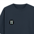Oversized Standard T-Shirt | Unisex Oversized Fit | 180 GSM 100% Super Combed Cotton | DTF Print | Soft & Durable | Personalized | DTF | Bold | Success | Assertive - left pocket - Navy Blue - mockup 3