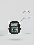 Keychain | Rectangle, Square, Slim Options | Acrylic UV Printed | Fade-Proof, Glossy Finish | Unisex | Personalized | Bold | Success | Assertive - back_Square - White - mockup 2