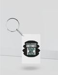 Keychain | Rectangle, Square, Slim Options | Acrylic UV Printed | Fade-Proof, Glossy Finish | Unisex | Personalized | Bold | Success | Assertive - front_Rectangle - Rectangle - White - mockup 3
