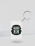 Keychain | Rectangle, Square, Slim Options | Acrylic UV Printed | Fade-Proof, Glossy Finish | Unisex | Personalized | Bold | Success | Assertive - back_Rectangle - White - mockup 4