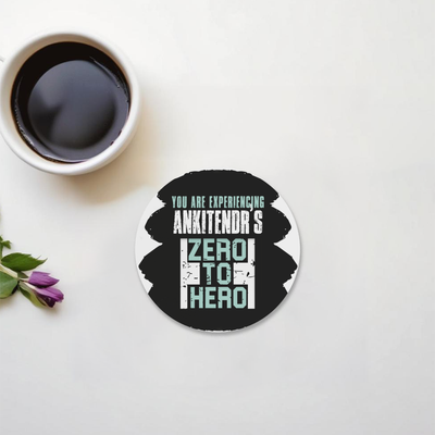 Acrylic Coaster | Standard | Durable Acrylic | UV Printed | Glossy Finish | Fade-Proof | Unisex | Personalized | Bold | Success | Assertive - front - Circle - White - mockup 1