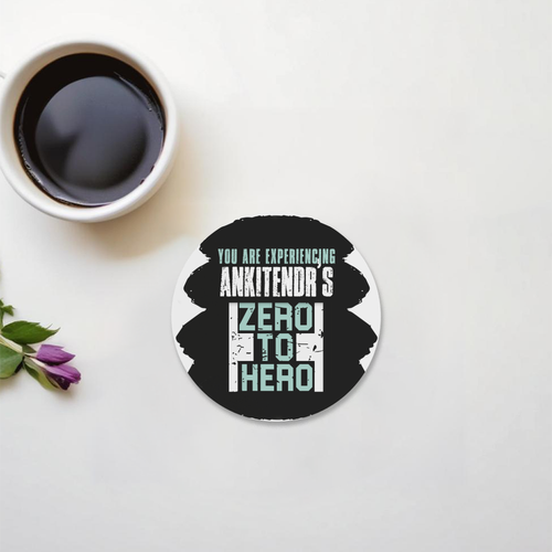 Acrylic Coaster | Standard | Durable Acrylic | UV Printed | Glossy Finish | Fade-Proof | Unisex | Personalized | Bold | Success | Assertive - front - Circle - White - mockup 1