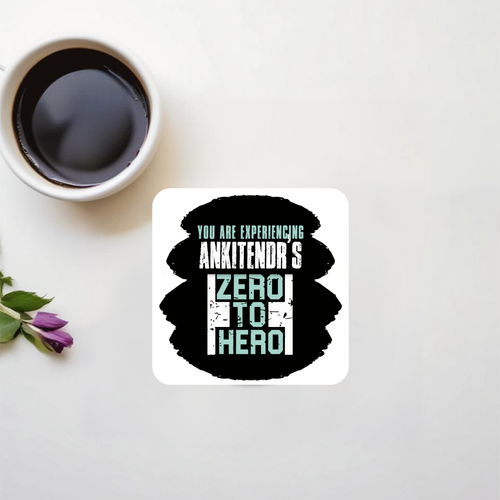 Acrylic Coaster | Standard | Durable Acrylic | UV Printed | Glossy Finish | Fade-Proof | Unisex | Personalized | Bold | Success | Assertive - front_2 - Square - White - mockup 2