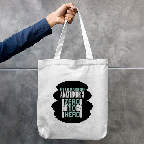 Tote Bag Zipper | Unisex | 100% Cotton Canvas | Printing, Embroidery | Zipper Closure, Long Handle | Everyday Carry | Personalized | Embroidery | DTG | Bold | Success | Assertive - front - mockup 1