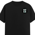 Female Classic Crew T-Shirt | Women's Regular Fit | 180 GSM Bio-Washed Cotton | Double Stitched, Pre-Shrunk | Personalized | DTG | Bold | Success | Assertive - left pocket - Black - mockup 3