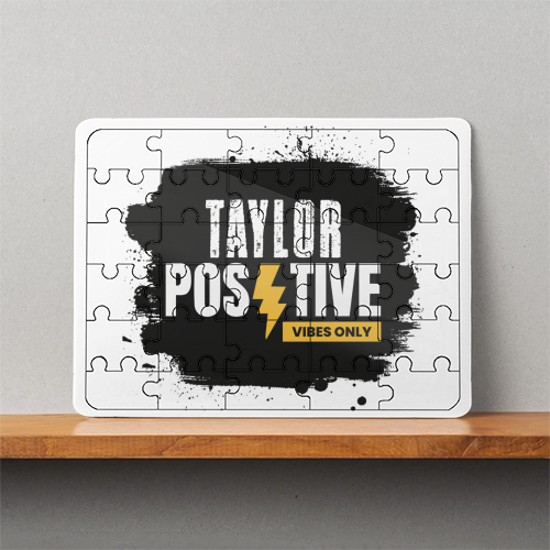 MDF Wooden Puzzles | 6x8 Inch | 30 Pieces | Durable MDF | Glossy Finish | Sublimation Print | Lightweight | Waterproof | Fade-Proof | Unisex | Personalized | Grunge | Positivity | Mindset | Everyday | Motivational | Motivational Common Saying - front - White - mockup 1