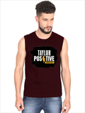 Men's Sleeveless T-Shirt | Regular Fit | 180 GSM Bio-Washed Cotton DTG | Pre-Shrunk, Double Stitched | For Gym & Casual Wear | Personalized | DTG | Grunge | Positivity | Mindset | Everyday | Motivational | Motivational Common Saying - front - Maroon - mockup 1