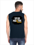 Men's Sleeveless T-Shirt | Regular Fit | 180 GSM Bio-Washed Cotton DTG | Pre-Shrunk, Double Stitched | For Gym & Casual Wear | Personalized | DTG | Grunge | Positivity | Mindset | Everyday | Motivational | Motivational Common Saying - back - Navy Blue - mockup 2