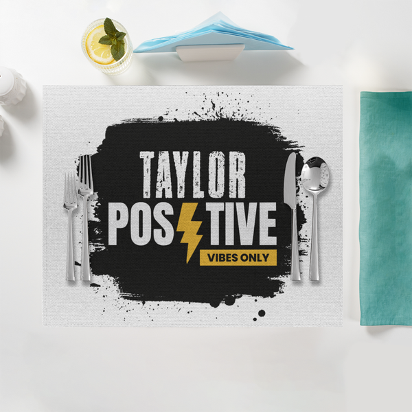 Placemat | Home & Event Dining | 100% Polyester | Durable, Fade-Proof, Soft | Unisex | Personalized | Grunge | Positivity | Mindset | Everyday | Motivational | Motivational Common Saying