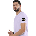 Men's Classic Crew T-Shirt | Regular Fit | 180 GSM Bio-Washed Cotton | DTF Print Ready | Pre-Shrunk, Durable | Personalized | DTF | Grunge | Positivity | Mindset | Everyday | Motivational | Motivational Common Saying - left sleeve - Lavender - mockup 5