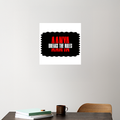 Acrylic Poster | 3mm Glossy Finish | UV Printed | Self-Adhesive Wall Mount | Unisex | Personalized | Bold Typography | Individuality | Defiance | Everyday | Empowering - front_3 - 12x12Inch - White - mockup 3