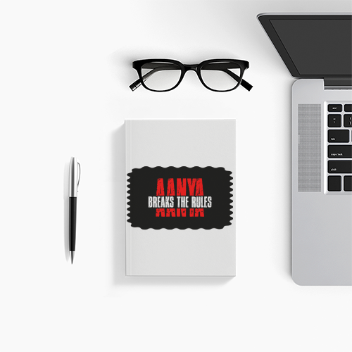 Notebook | A5 | 300 GSM Cover, 70 GSM Pages | 120 Pages, Ruled/Unruled, Soft Binding | Unisex | Personalized | Bold Typography | Individuality | Defiance | Everyday | Empowering - front - White - mockup 1