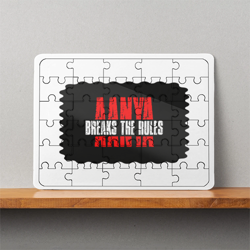 MDF Wooden Puzzles | 6x8 Inch | 30 Pieces | Durable MDF | Glossy Finish | Sublimation Print | Lightweight | Waterproof | Fade-Proof | Unisex | Personalized | Bold Typography | Individuality | Defiance | Everyday | Empowering