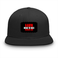 Classic Snapback Cap | Adjustable One-Size | Heavy Cotton DTG Printed | Flat Brim Structured | Unisex Adults | Personalized | DTG | Bold Typography | Individuality | Defiance | Everyday | Empowering - front - Black - mockup 1