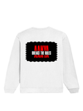 Oversized Sweatshirt | Roomy Relaxed Fit | 400 GSM Cotton Blend | Pre-Shrunk Drop Shoulder | Unisex Adult | Personalized | DTG | Bold Typography | Individuality | Defiance | Everyday | Empowering - back - White - mockup 2