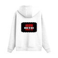Oversized Hoodie | Unisex Relaxed Fit | 400 GSM Cotton Blend | DTG Printed | Drop Shoulder, Pre-Shrunk | Adults | Personalized | DTG | Bold Typography | Individuality | Defiance | Everyday | Empowering - back - White - mockup 2