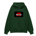 Oversized Hoodie | Relaxed Fit, Drop-Shoulder | 400 GSM Fabric | Warm, Durable | Unisex | Personalized | DTF | Bold Typography | Individuality | Defiance | Everyday | Empowering - front - Bottle Green - mockup 1