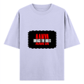 Oversized Standard T-Shirt | Unisex Relaxed Fit | 100% Super Combed Cotton DTG | Soft, Breathable & Durable | Adult | Personalized | DTG | Bold Typography | Individuality | Defiance | Everyday | Empowering - front - Lavender - mockup 1