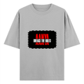 Oversized Classic T-Shirt | Unisex Oversized Fit | 100% Super-Combed Cotton | Pre-Shrunk & Ribbed Neck | Adults | Personalized | DTG | Bold Typography | Individuality | Defiance | Everyday | Empowering - front - Grey Melange - mockup 1