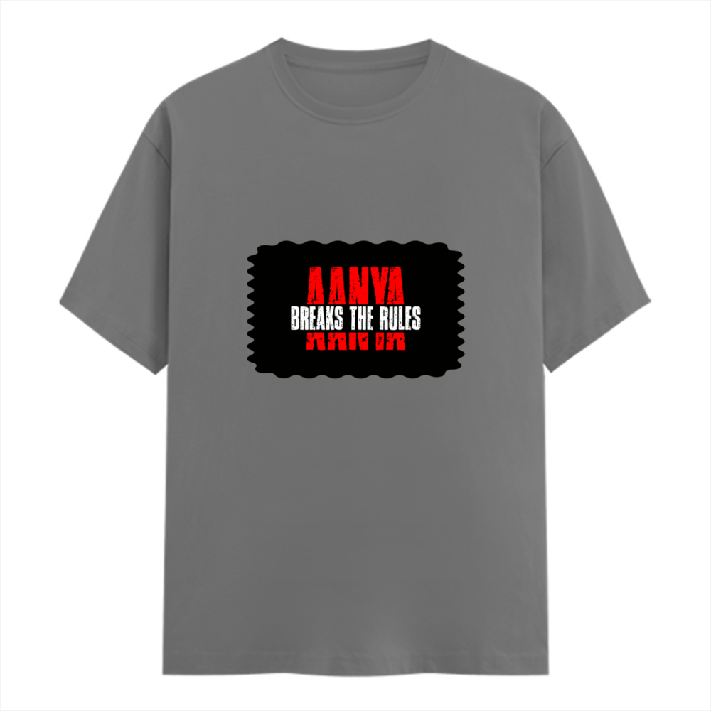 Classic Crew T-Shirt | Men's Regular Fit | 180 GSM Bio-Washed Cotton | DTG Print Ready | Double-Stitched & Ribbed Neck | Personalized | DTG | Bold Typography | Individuality | Defiance | Everyday | Empowering - front - Charcoal Melange - mockup 1
