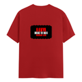 Classic Crew T-Shirt | Men's Regular Fit | 180 GSM Bio-Washed Cotton | DTG Print Ready | Double-Stitched & Ribbed Neck | Personalized | DTG | Bold Typography | Individuality | Defiance | Everyday | Empowering - back - Red - mockup 2