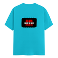 Classic Crew T-Shirt | Men's Regular Fit | 180 GSM Bio-Washed Cotton | DTG Print Ready | Double-Stitched & Ribbed Neck | Personalized | DTG | Bold Typography | Individuality | Defiance | Everyday | Empowering - back - SkyBlue - mockup 2