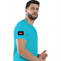 Classic Crew T-Shirt | Men's Regular Fit | 180 GSM Bio-Washed Cotton | DTG Print Ready | Double-Stitched & Ribbed Neck | Personalized | DTG | Bold Typography | Individuality | Defiance | Everyday | Empowering - right sleeve - SkyBlue - mockup 6