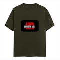 Men's Classic Crew T-Shirt | Regular Fit | 180 GSM Bio-Washed Cotton | DTF Print Ready | Pre-Shrunk, Durable | Personalized | DTF | Bold Typography | Individuality | Defiance | Everyday | Empowering - front - Olive Green - mockup 1