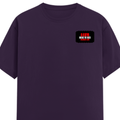 Men's Classic Crew T-Shirt | Regular Fit | 180 GSM Bio-Washed Cotton | DTF Print Ready | Pre-Shrunk, Durable | Personalized | DTF | Bold Typography | Individuality | Defiance | Everyday | Empowering - left pocket - Purple - mockup 3