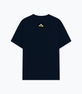 Basic T-Shirt | Unisex Fit, Sizes XS-2XL | 180 GSM Poly-Cotton Blend, DTF Ready | Bio-Wash, Silicon Finish, Durable Stitching | Adults | Personalized | DTF | Grunge | Positive Affirmations | Self-belief | Everyday | Assertive - back - Navy melange - mockup 2