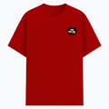 Basic T-Shirt | Unisex Fit, Sizes XS-2XL | 180 GSM Poly-Cotton Blend, DTF Ready | Bio-Wash, Silicon Finish, Durable Stitching | Adults | Personalized | DTF | Grunge | Positive Affirmations | Self-belief | Everyday | Assertive - left pocket - Red - mockup 3