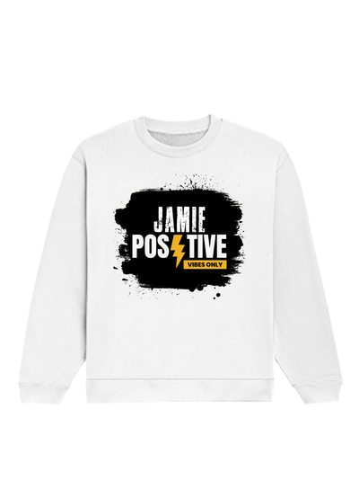 Oversized Sweatshirt | Roomy Relaxed Fit | 400 GSM Cotton Blend | Pre-Shrunk Drop Shoulder | Unisex Adult | Personalized | DTG | Grunge | Positive Affirmations | Self-belief | Everyday | Assertive - front - White - mockup 1