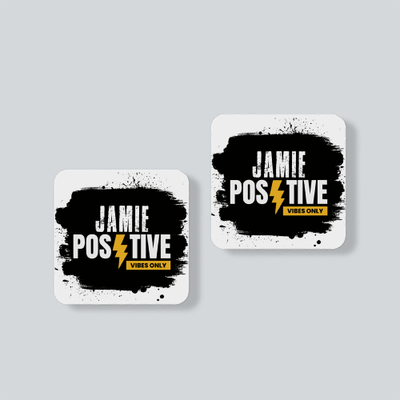 Fridge Magnet | Square | Durable Acrylic | UV Print, Strong Hold | Home & Living, Unisex | Personalized | Grunge | Positive Affirmations | Self-belief | Everyday | Assertive - front - White - mockup 1