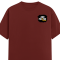 Men's Classic Crew T-Shirt | Regular Fit | 180 GSM Bio-Washed Cotton | DTF Print Ready | Pre-Shrunk, Durable | Personalized | DTF | Grunge | Positive Affirmations | Self-belief | Everyday | Assertive - left pocket - Brick Red - mockup 3