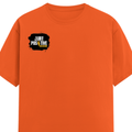 Men's Classic Crew T-Shirt | Regular Fit | 180 GSM Bio-Washed Cotton | DTF Print Ready | Pre-Shrunk, Durable | Personalized | DTF | Grunge | Positive Affirmations | Self-belief | Everyday | Assertive - right pocket - Orange - mockup 4