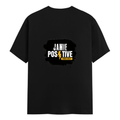 Female Classic Crew T-Shirt | Women's Regular Fit | 180 GSM Bio-Washed Cotton | Double Stitched, Pre-Shrunk | Personalized | DTG | Grunge | Positive Affirmations | Self-belief | Everyday | Assertive - back - Black - mockup 2