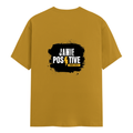 Female Classic Crew T-Shirt | Women's Regular Fit | 180 GSM Bio-Washed Cotton | Double Stitched, Pre-Shrunk | Personalized | DTG | Grunge | Positive Affirmations | Self-belief | Everyday | Assertive - back - Mustard Yellow - mockup 2