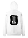 Pullover Hoodie | Unisex Regular Fit | Tri-Layer Cotton Blend | DTG Print Ready | Adults | Personalized | DTG | Monochromatic | Good Times | Everyday | Positive - back - White - mockup 2